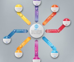 Paper tapes option infographic template vector 04