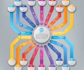 Paper tapes option infographic template vector 05