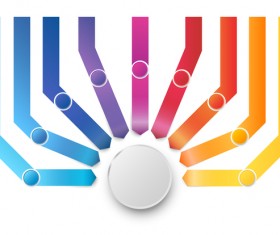 Paper tapes option infographic template vector 07