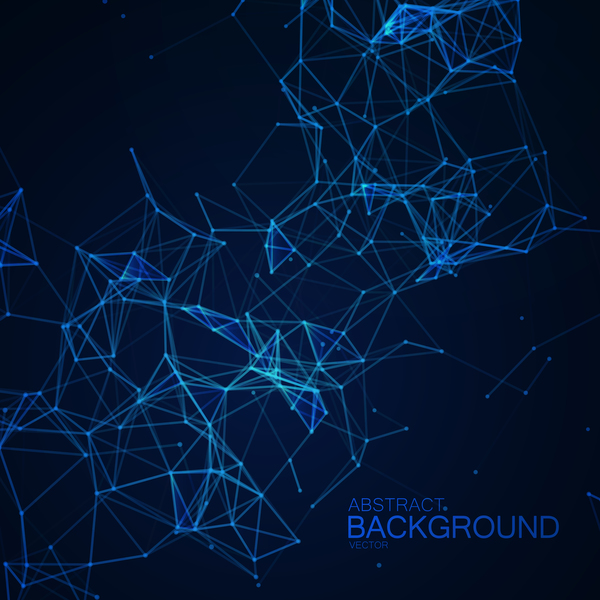 Particles and lines with dark color background vector 01 free download