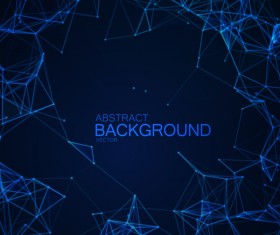 Particles and lines with dark color background vector 05