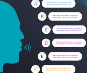 People head infographic template vectors design 02