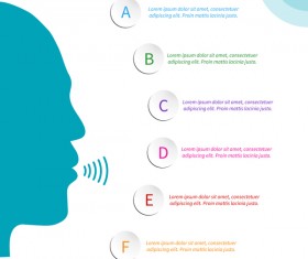 People head infographic template vectors design 04
