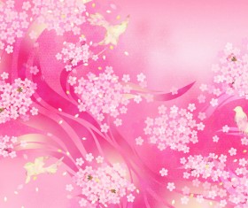 Pink floral background Stock Photo