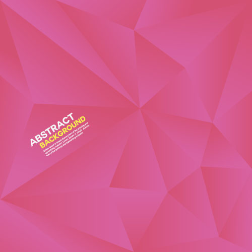 Pink polygon abstract background vector