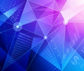 Polygon geometry and data background vector