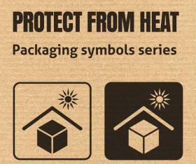 Fragile packaging icons vector