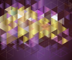Purple with golden geometry background vectors