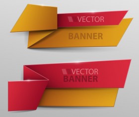 Recolored paper banners vectorRecolored paper banners vector