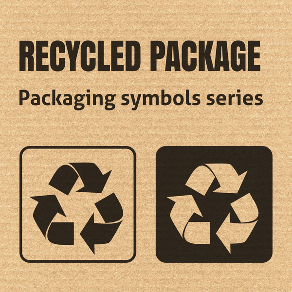 Recycled package icons series vector