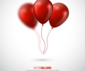 Red balloon with blurs background vector