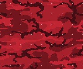 Red camouflage pattern seamless vector