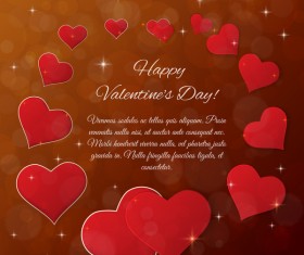 Red heart frame valentine day cards vectors