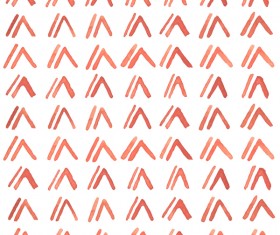 Red watercolor hand dowing seamless pattern vector 02