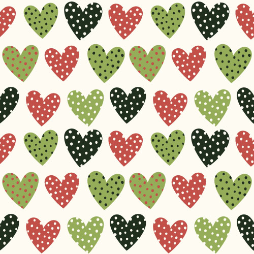 Retro seamless hearts pattern vectors graphic 06