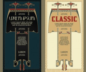Retro vertical banner template vector 01