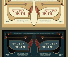 Retro vertical banner template vector 04