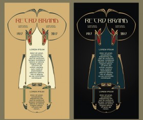 Retro vertical banner template vector 05
