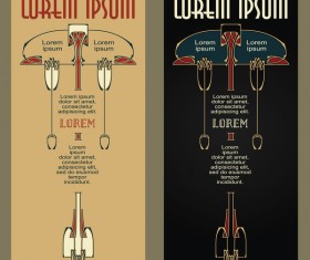 Retro vertical banner template vector 06