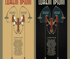 Retro vertical banner template vector 07