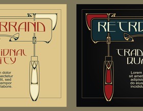 Retro with vintage background template vector