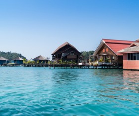 Seaside houses Stock Photo