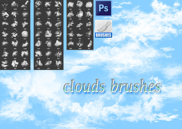 Set of Clouds photoshop brushes