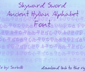Skyward Sword Ancient Hylian font