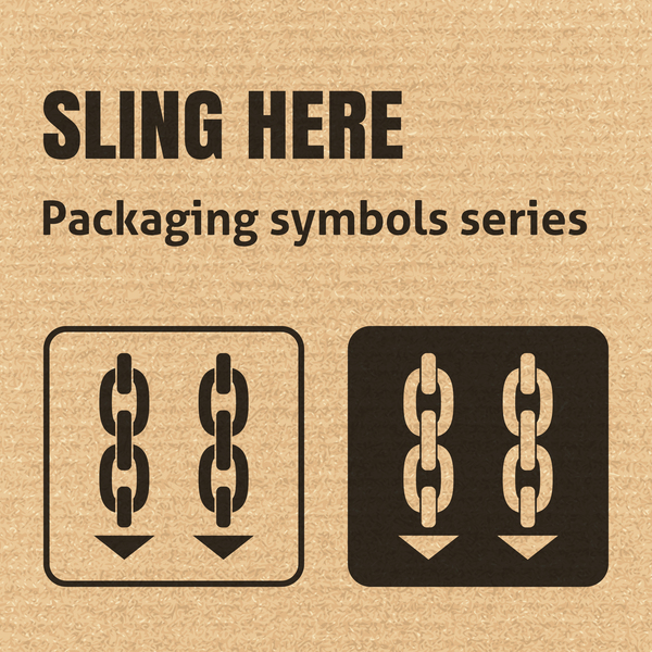 Sling here icons series vector