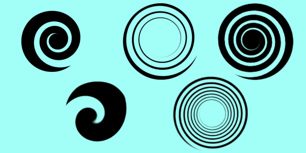 Spiral photoshop brushes