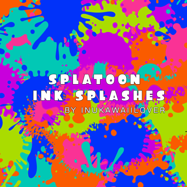 Splatoon Ink Splashes photoshop brushes