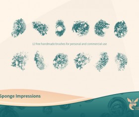 Sponge Impressions photoshop brushes