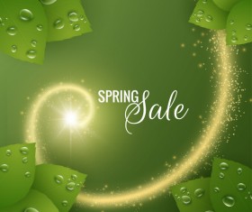 Star light with spring sale background vector 01