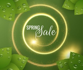 Star light with spring sale background vector 04