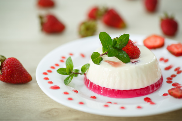 Strawberry dessert Stock Photo