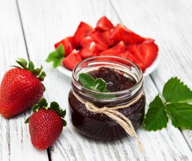 Strawberry jam Stock Photo