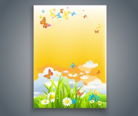 Summer holiday flyer and cover brochure template vector 01