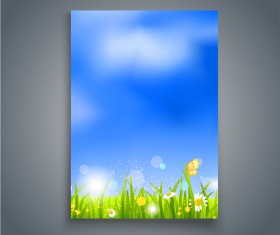 Summer holiday flyer and cover brochure template vector 02