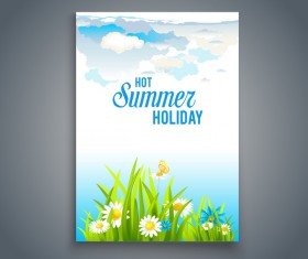 Summer holiday flyer and cover brochure template vector 05