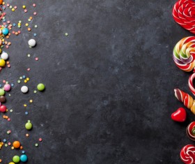 Sweets on a black background Stock Photo 02