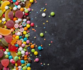 Sweets on a black background Stock Photo 03