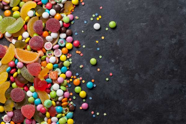 Sweets on a black background Stock Photo 03