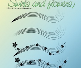 Swirls and Flowers photoshop brushes