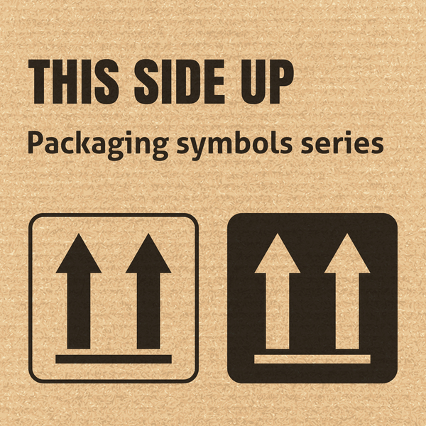 THIS SIDE UP icons series vector