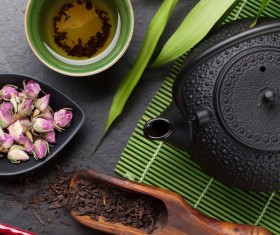 Tea and buds Stock Photo