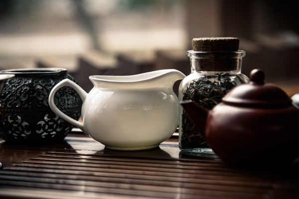 Teapots and tea sets Stock Photo