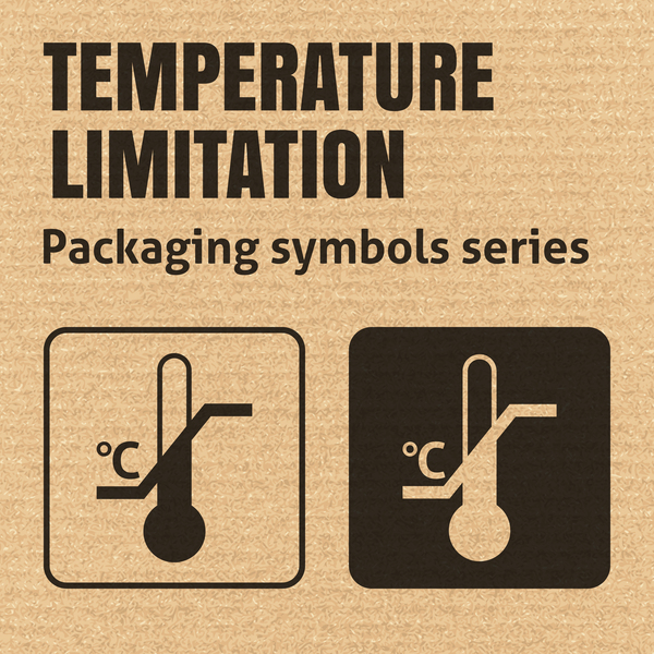 Temperature limitation icons series vector
