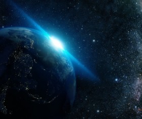 The Earth and the Sun Stock Photo 02