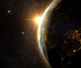 The Earth and the Sun Stock Photo 03