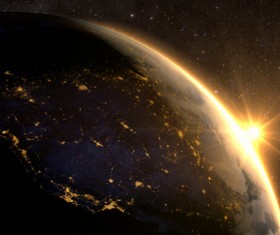 The Earth and the Sun Stock Photo 05